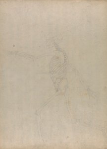 Squelette humain, vue latérale (Étude pour une figure clé d