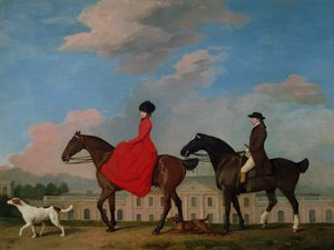 John et Sophia Musters chevauchant à Colwick Hall, 1777 - George Stubbs