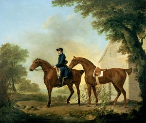 Les chasseurs de M. Crewe avec un palefrenier près d
