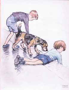 Pêche, depuis le quai, tiré de Mudlarks publié par Collins