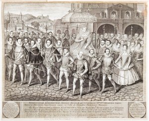Procession royale de la reine Élisabeth I, vers 1580 1744 - George Vertue