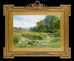Temps des foins près de Leith Hill, Dorking, Surrey, 1860