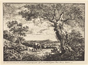 Paysage avec deux vaches - George Walker