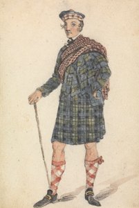 Oncle George en tenue de berger des Highlands - George Walker