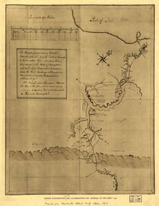Carte de George Washington, accompagnant son "journal à l