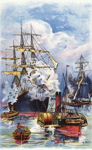 Un navire marchand remorqué sur la Tamise - George Washington Lambert