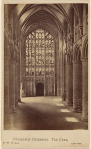 Cathédrale de Gloucester. La nef. - George Washington Wilson