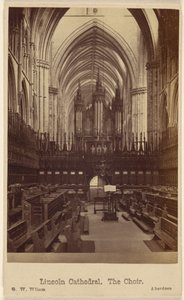 Cathédrale de Lincoln. Le chœur. - George Washington Wilson