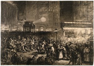 Soirée électorale à Times Square - George Wesley Bellows