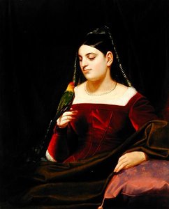 Dame et perroquet, c.1835