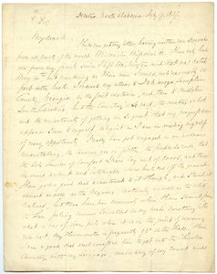 Lettre incomplète [de G.W. Featherstonhaugh], Decatur, NC, à Col. Abert [John James Abert], 19 juillet 1837