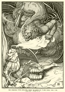 La Lutte avec Apollyon - George Woolliscroft Rhead