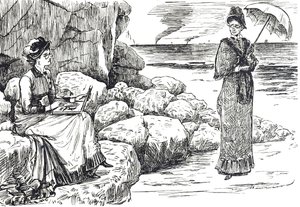 Caricature représentant des femmes portant des lunettes pince-nez