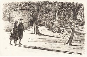 Deux enfants dans la neige