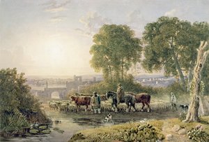 Paysage avec conducteurs de troupeaux