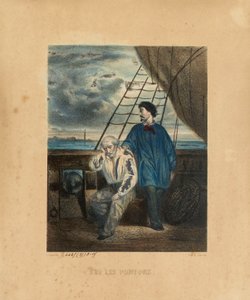 Sur le Ponton, gravé par H. Jannin, 1848 - Georges Alexandre after Fischer