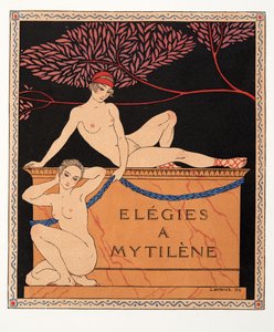 Élégies à Mytilène, illustration de Les Chansons de Bilitis, par Pierre Louÿs, pub. 1922 - Georges Barbier