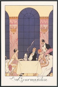 Falbalas et Fanfreluches, Almanach pour 1925 : "La gourmandise", par George Barbier, impression