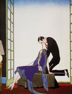 Le Feu, lithographie par George Barbier, de Falbalas et Fanfreluches, Almanach des Modes Présentes, Passées et Futures - Georges Barbier