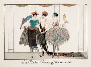 Les Belles Sauvagesses de 1920, gravure par H. Reidel - Georges Barbier