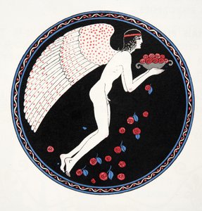 Roses dans la Nuit, illustration des Chansons de Bilitis, par Pierre Louÿs, pub. 1922