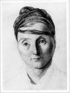 Une couturière fière, -dans « Étude de la physionomie des aliénés », dessin par Gabriel