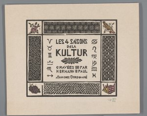 Couverture pour quatre gravures des horreurs de la Première Guerre mondiale