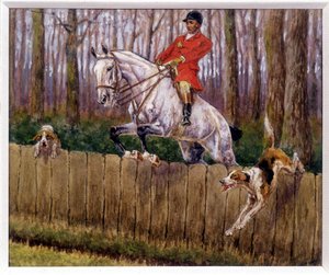 Chasse - dessin de Georges La Roque, vers 1900 - Georges La Roque