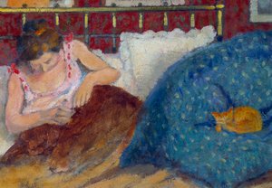 Au lit ou Femme avec chat