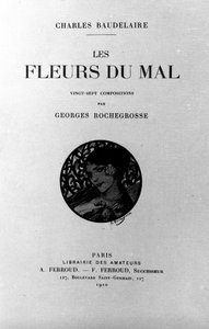 Frontispice des "Fleurs du mal" de Charles Baudelaire (1821-1867) illustré par Georges Antoine Rochegrosse (1859-1938) 1910 - Georges Marie Rochegrosse