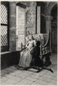Illustration de Georges Antoine Rochegrosse pour « Les Burgraves » (première partie - scène III), drame historique de Victor Hugo