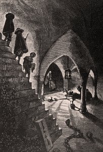 La Cave Pénale - illustration de L’Homme qui rit, 19ème siècle