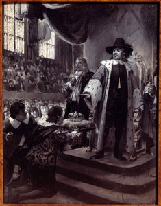 Oliver Cromwell refusant la couronne
