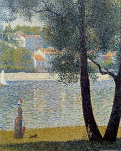 La Seine à Courbevoie. Peinture de Georges Seurat (1885)