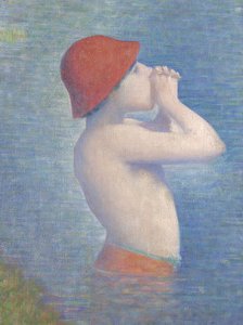 (détail) des Baigneurs à Asnières, 1884 - Georges Seurat