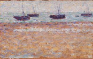 Quatre bateaux à Grandcamp - Georges Seurat