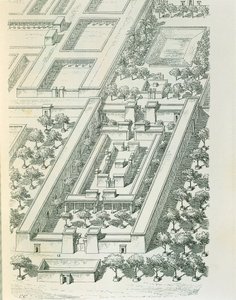 Gravure représentant une vue en perspective d