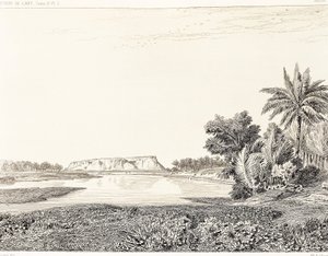 Irak, vue de Babylone, dessin de F. Thomas d