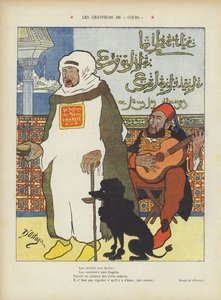 Satire représentant le sultan marocain déposé Abdelaziz et le sultan ottoman Abdul Hamid II