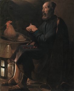 French: Les larmes de Saint-Pierre Saint Peter Repentant - Georges de La Tour