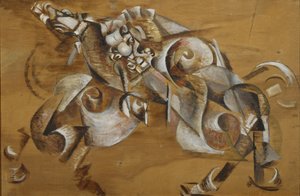 Lion attaquant un cheval