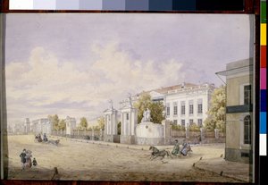 La grande rue Loubianka à Moscou