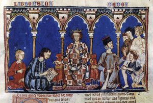 Alfonso X el Sabio en tant que juge, extrait de son Libro de los Dados (20681403203)