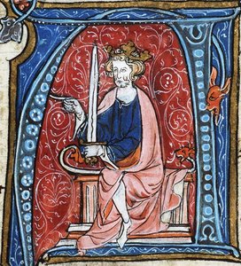 Conrad Ier le Jeune, roi de Francie orientale, extrait de Spieghel Historiael de Jacob van Maerlant, vers 1330 (33526342263)