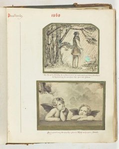 Sans titre [homme sous la pluie et deux chérubins]