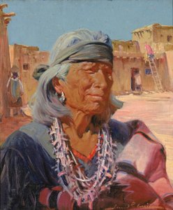 Vieil homme de Zuni, grand prêtre Cacique, 1924