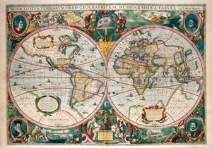 Carte du Monde, Amsterdam 1633