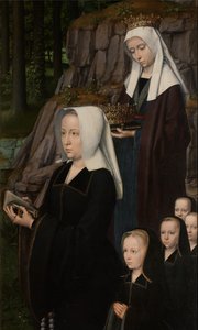 Détail du panneau droit du Baptême du Christ, vers 1502-08