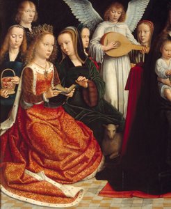 La Vierge parmi les saints (détail)