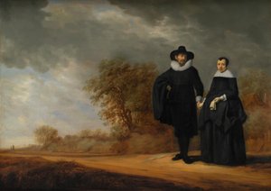 Bourgmestre Cornelis Damasz. van der Gracht et sa femme, Jopken Jacobs, dans un paysage
